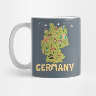 Germany illustrated map Mug